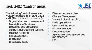 ISAE 3402 Control Areas